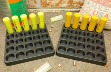 20 Gauge Shot Shell Reloading Tray/Block  25 Shells - 2 Pack - Black