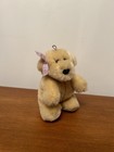 Vintage Commonwealth Dog Plush Golden Retriever Beige 1993 Purple Hair Bow — photo 1