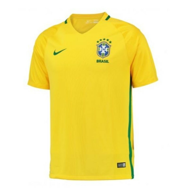 NIKE 2016 BRAZIL HOME JESEY YELLOW SIZE L 724597-703 | eBay