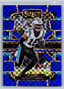 2023 panini select football jonathan mingo blue prizm rookie card 37/199 #16