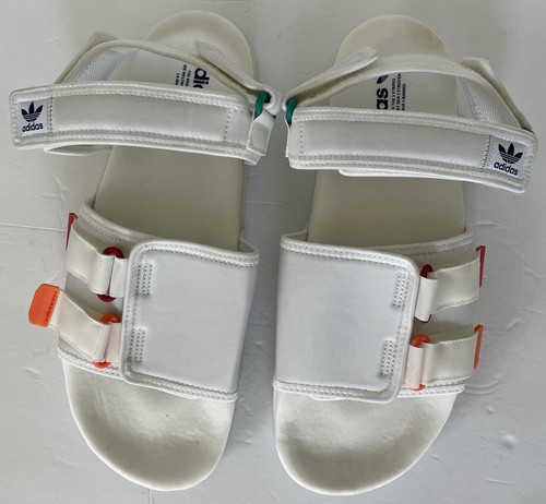 Sandali Adidas Originals Adilette 4.0 da uomo taglia 11 bianco cinturino arancione (GZ8828) - Foto 4 di 6