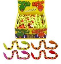 6 Plastic Sneaky Snakes Pinata Toy Loot Party Bag Fillers T03268