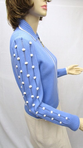 CHAQUETA DE PALOMITAS DE MAÍZ SANTANA AZUL BLANCA COLECCIÓN TALLA 4 - Imagen 4 de 5