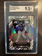 2022 Select Starling Marte Zebra Prizm Parallel Diamond Level Mets SGC 9.5