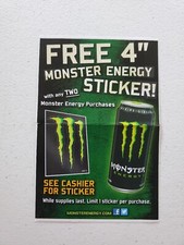 Monster Energy Drink Decal Sticker Advertisement 4" 6"