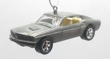 Christmas Ornament for Ford Mustang Silver with With Tan Interior