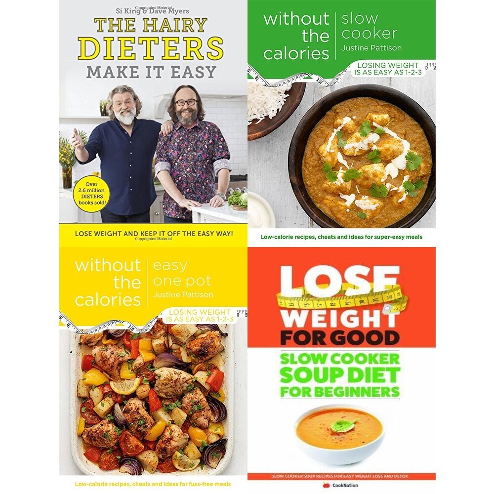 Hairy dieters make it easy, slow cooker ,the calories, soup diet 4 Books Set