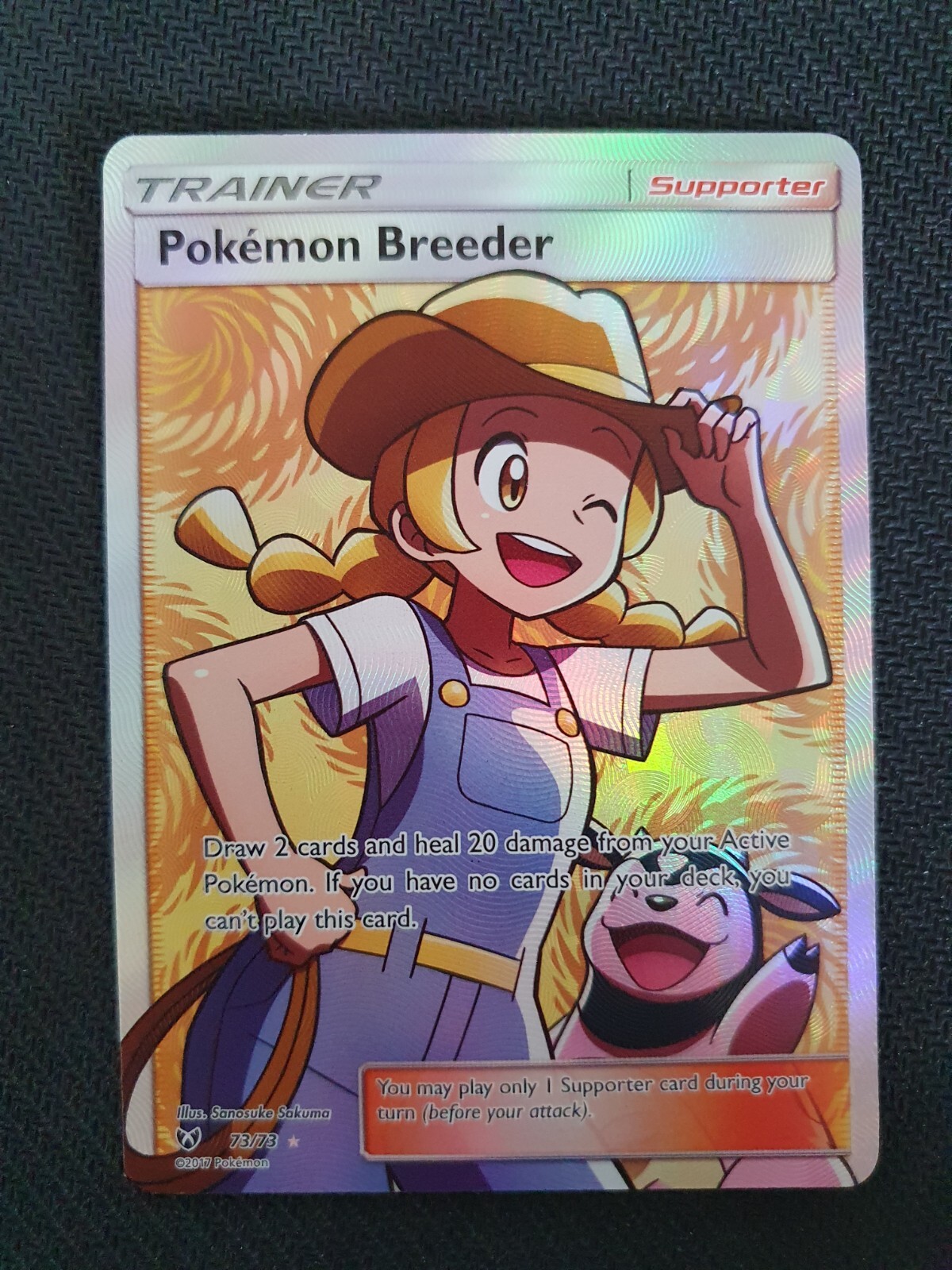 Pokemon Breeder 73/73 | Full Art Trainer | SHINING LEGENDS | NM/M