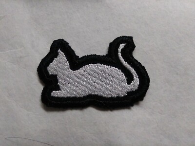 CAT Patch Cat Bread Loaf Position Embroidered Iron On Patch Cats Kitten Pets 