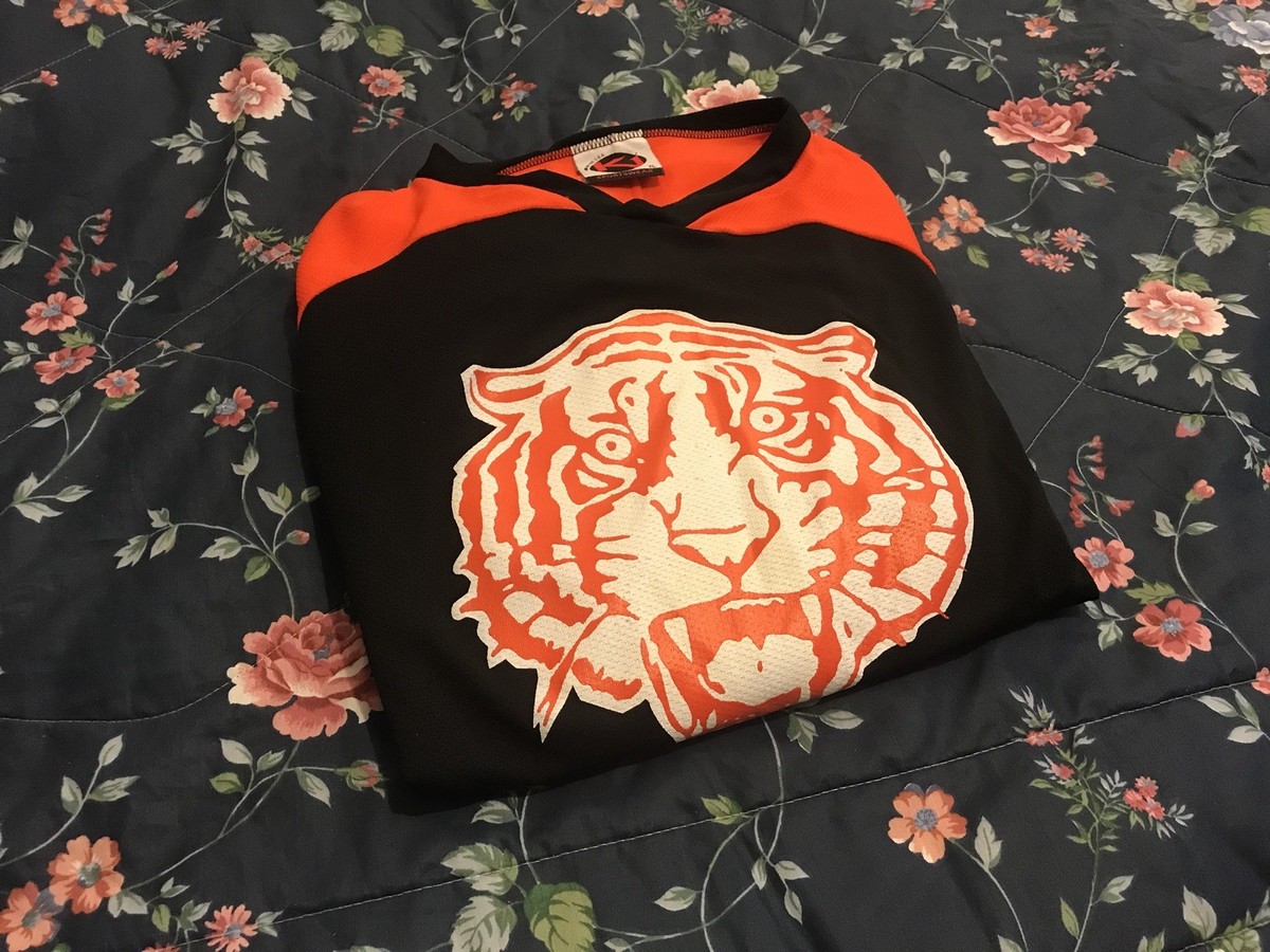 Maillot De Hockey Vintage Tigre - Années 90, Taille XL Homme - Couleur Orange Et Noir - LNH Rare - Occasion