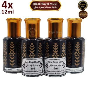 4x Musque Royal Noir 12ml - Huile de parfum arabe concentrée tahara مسш اسود ملهي