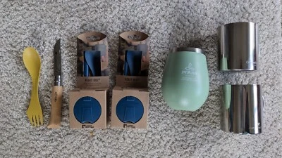 3 Outdoor Becher Edelstahl, 2x Light My Fire Rekit Bio, Opinel No 8 NEU, NP 115€ - Bild 1 von 4