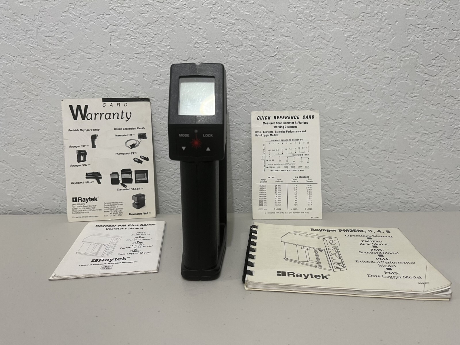 Raytek Raynger PM Plus Series Infrared Laser Thermometer Year 1993 raytek-raynger-pm-plus-series-infrared-laser-thermometer-year-1993