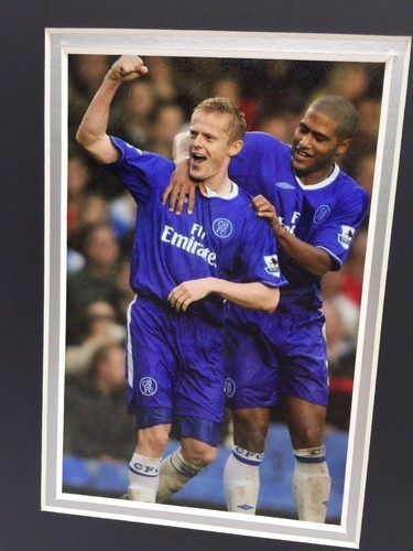RARE Damien Duff Chelsea Signed Photo Display + COA AUTOGRAPH IRELAND SASSIGNED - Picture 2 of 5