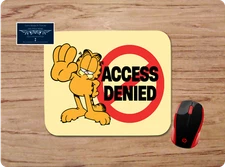 GARFIELD CAT ACCESS DENIED CUSTOM NONSLIP PC DESK MAT MOUSE PAD HOME SCHOOL GIFT