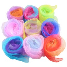 Womens Summer Spring Transparent Square Scarf Solid Head Wear Thin Chiffon Scarf