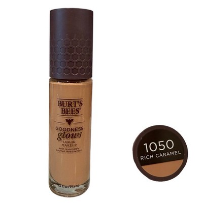 Burt's Bees Goodness Glows Liquid Makeup 1.0 fl oz Foundation Rich Caramel 1050