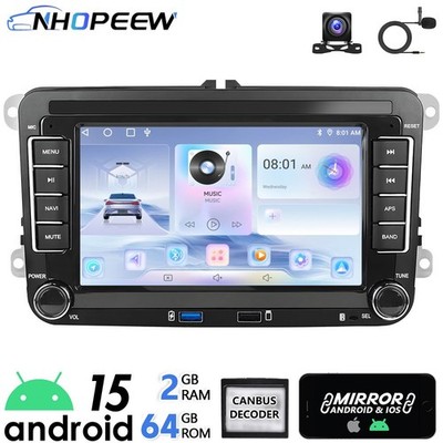 Android 15 Autoradio GPS NAVI RDS Für VW GOLF 5 6 Plus PASSAT Touran EOS Polo 6R
