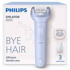 Philips BRE708/00 Series 8000 Epilator Wet Dry Cordless ProGuide Light Blue OB