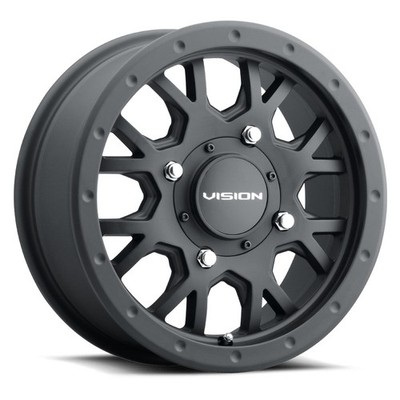 15x6 +38 Vision GV8 Invader 4x136 Satin Black Wheels (Set of 4)