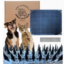 10 Pieces Cat Deterrent Mat Cat Repellent Mat with Spikes Keep Cats off Counter