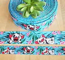 7/8  1.5   1 YD Pua the Pig Grosgrain Ribbon Moana Disney Movie Character