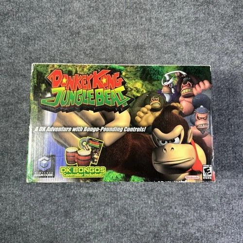 Donkey Kong Jungle Beat Nintendo GameCube Game W/ Box & Bongos Complete New