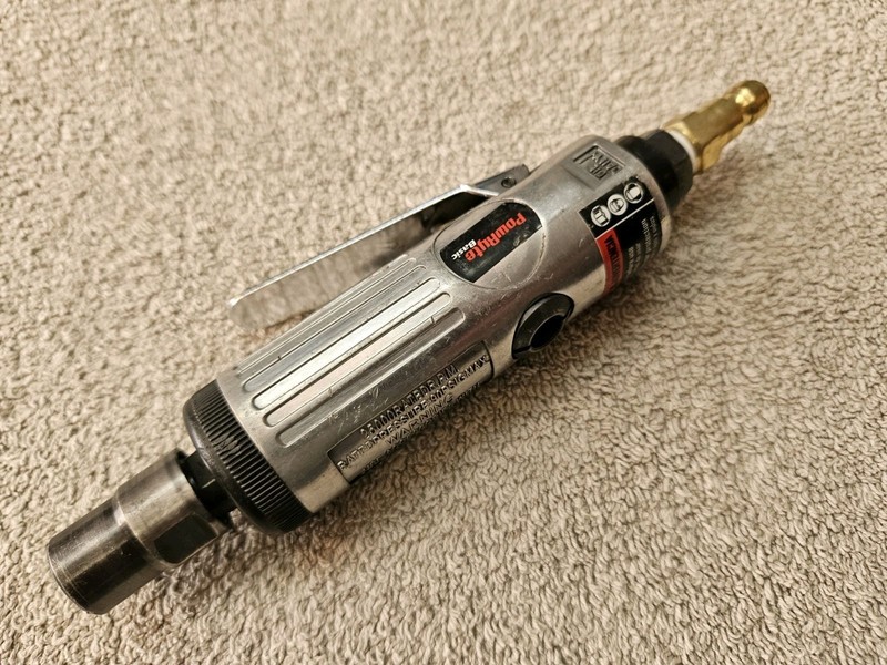 PowRyte Basic 1/4 Inch Mini Straight Air Die Grinder 25000 RPM