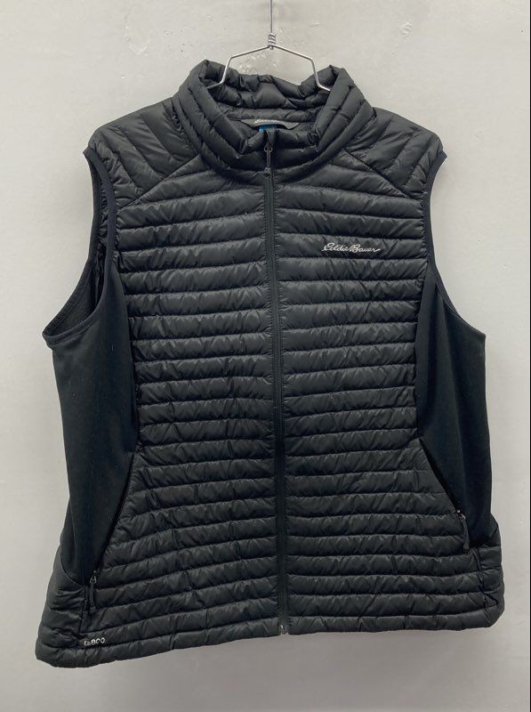 Eddie Bauer Women's MicroTherm 2.0 Down Puffer Vest Black 800 Fill Power Sz 1X
