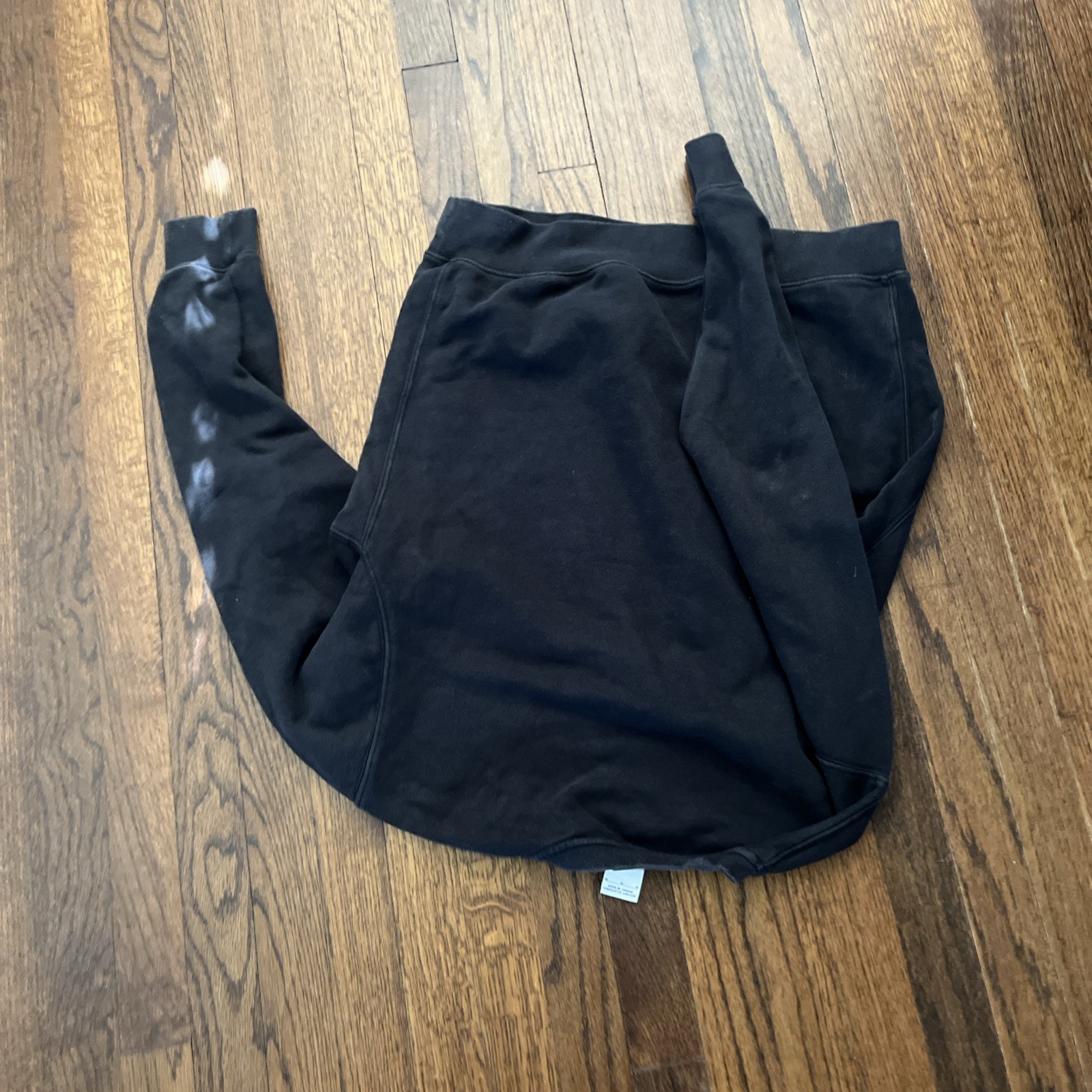 Nike Sweatshirt Mens Small Black Crewneck Pullover Swoosh Logo Made in Jordan thumbnail 4