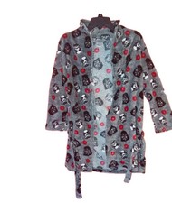Star Wars Boy Youth Darth Vader Storm Troopers Bathrobe Size Medium M Gray