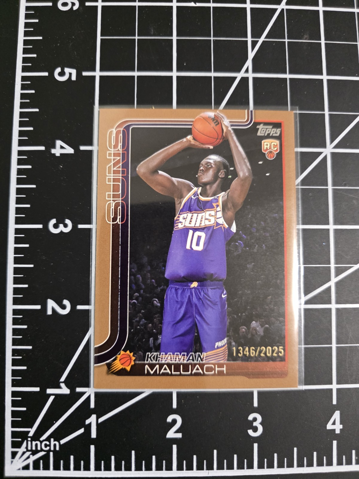 Khaman Maluach 210 RC Gold Border 2025 Topps NBA NM/M