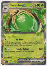 Sinistcha ex 023/167 Double Rare Twilight Masquerade NM – Pokémon TCG