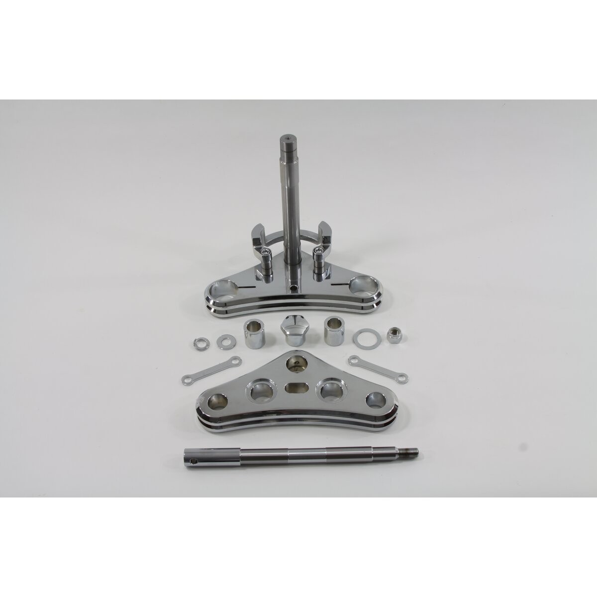 V-Twin Mfg Chrome 41mm Narrow Glide Triple Tree Conversion