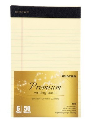 Mintra Office Canary Legal Pads - Premium Quality Heavyweight Paper with Micr...