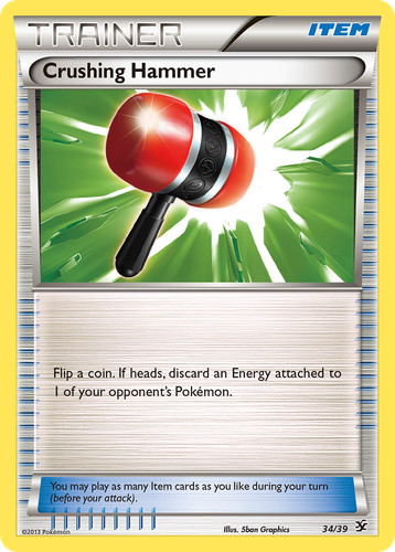 Crushing Hammer 34/39 Kalos Starter Set Pokemon Lightly Played