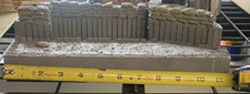 Painted Miniature War Game Terrain Stone Wall Trench Diorama Base 11x4x3"