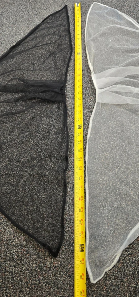 Lote de 5 accesorios para el cabello glamorosos vintage - 2 velos, 2 bufandas, 1 red para sombreros Foto 3 de 4