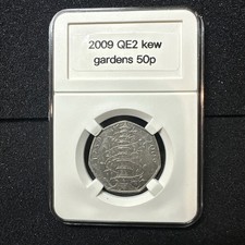2009 QE2 KEW GARDENS 50P GENUINE SLABBED GOOD CONDITION - Available on eBay