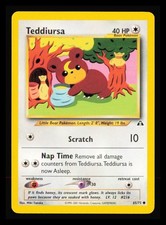 Teddiursa 65/75 Neo Discovery Pokemon Common Lightly Played