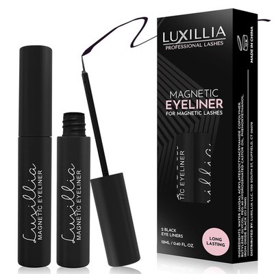 Luxillia Magnetic Eyeliner for Eyelashes, 1 Count (Pack of 2), Black 