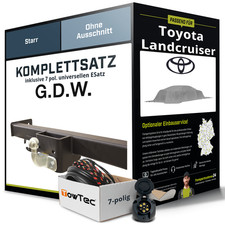 Für TOYOTA Landcruiser J7, JL7 Anhängerkupplung starr +eSatz 7pol uni. 1985-2005