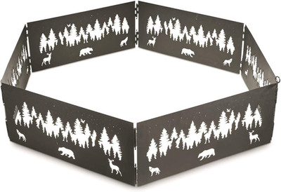 36-Inch Folding Portable Campfire Fire Pit Ring Heavy-Duty Steel Wood-Burning Fi