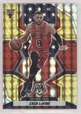 2021 Panini Mosaic Choice Fusion Red & Yellow Prizm 35/88 Zach LaVine #252 hs9