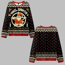 Hail Santa Retro Ugly Sweater 2025 Christmas