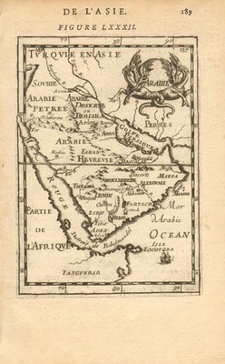 ARABIA. Bahrain UAE Mecca Medina Oman Qatar 'Arabie'. MALLET 1683 old map
