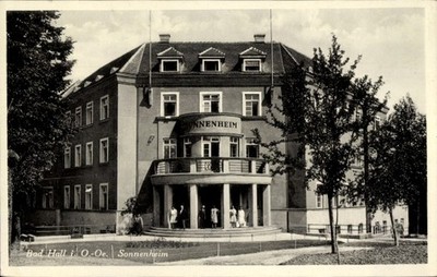 Postcard Bad Hall Upper Austria, facade with column entrance, balcony with... - 5031833