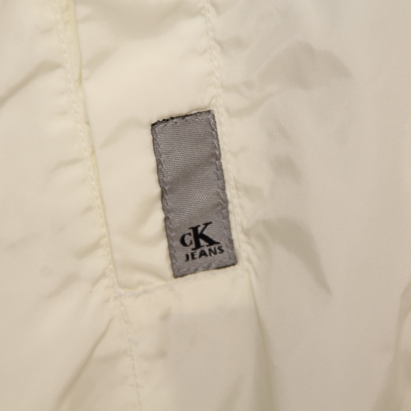 CALVIN KLEIN windbreaker size L NEW (Sg1165) Vintage Dead Stock Cream thumbnail 5