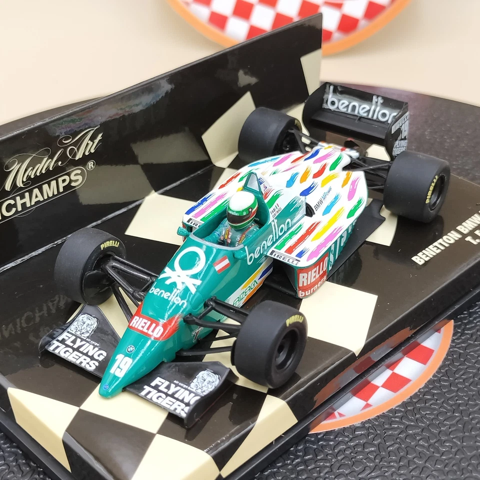 MINICHAMPS 1/43 Benetton BMW B186 Teo Fabi #19 1986 430860019 - Image 2 of 4