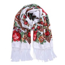Traditional Ukrainian Tassel Scarf Wrap for Women Soft Scarves